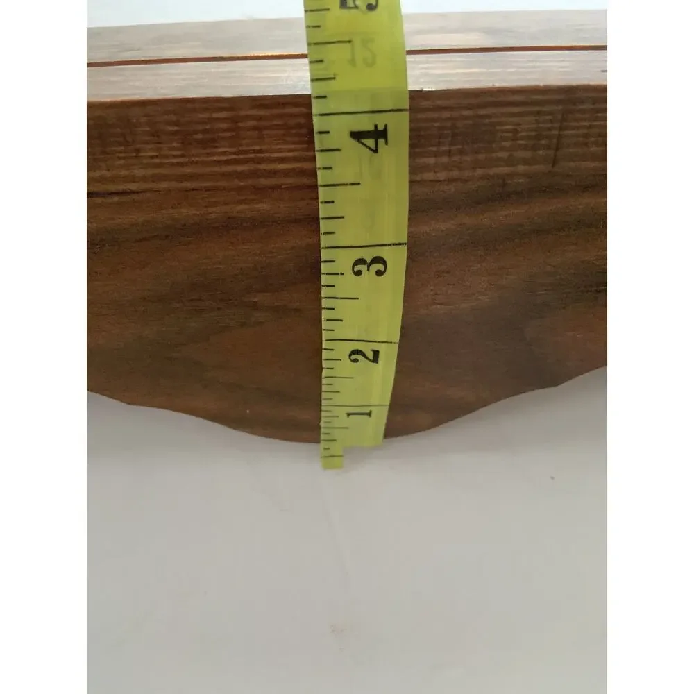 Vintage Small Wooden shelf w/ Plate Groove Can be Hung Either Way